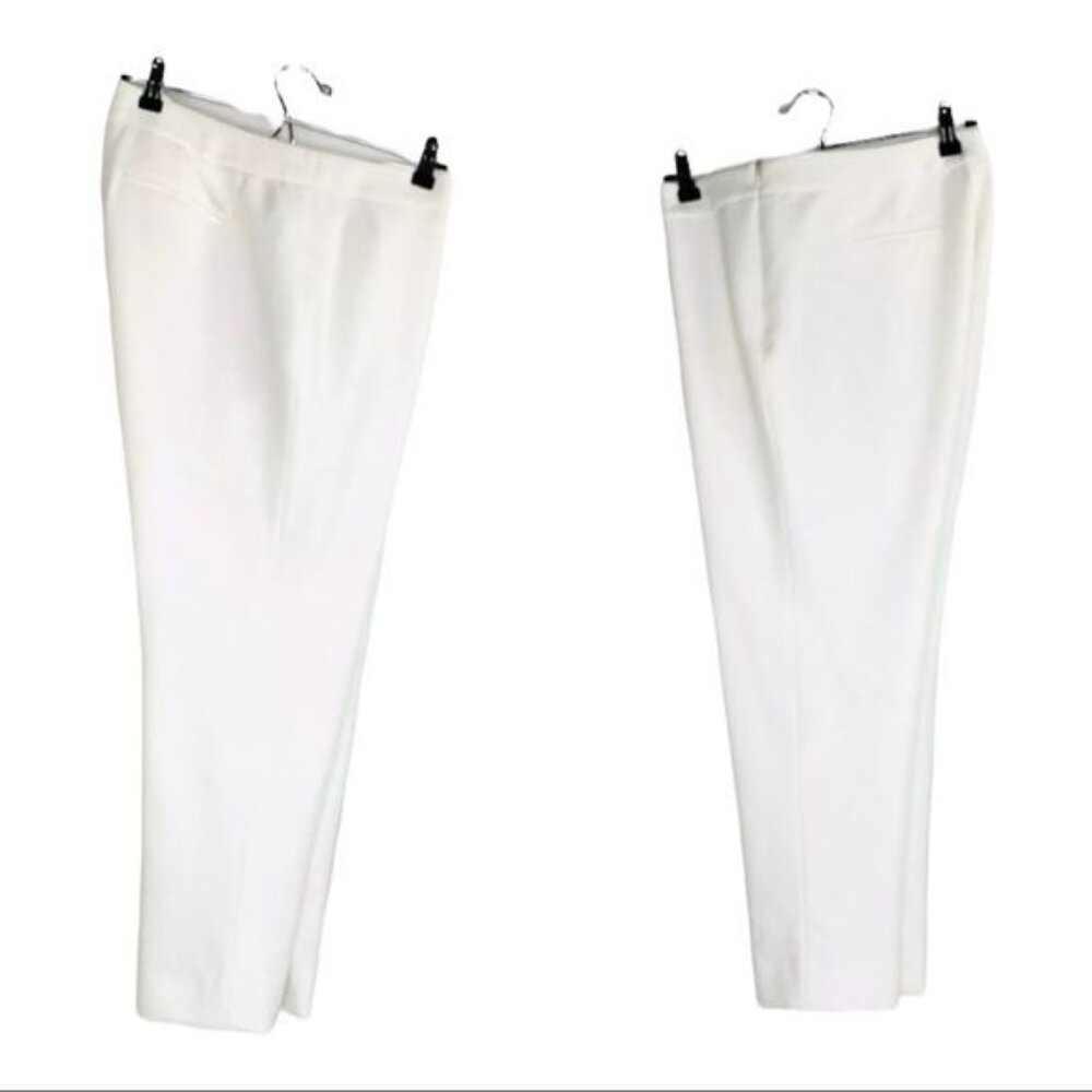 Carlisle Collection Karen Straight Leg Ankle Fully Lined Womens Pants White 12 - Picture 4 of 9